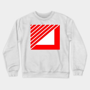 Abstract geometric pattern - red and white. Crewneck Sweatshirt